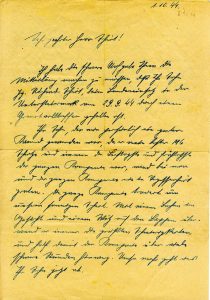 Brief an Josef Scheit Seite 1